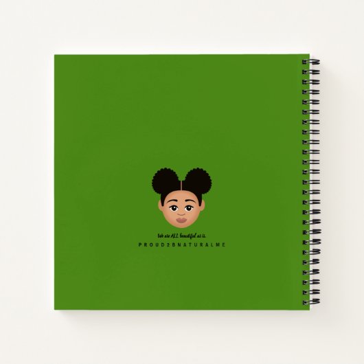 #Proud2BNaturalMe Personalized Gratitude Journals Notitieboek (Achterkant)