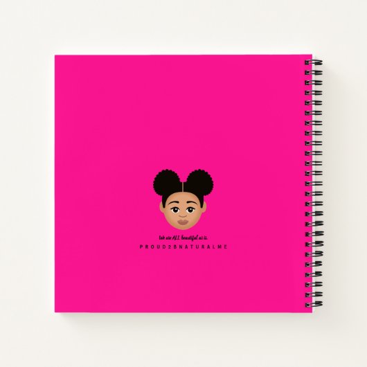 #Proud2BNaturalMe Personalized Gratitude Journals Notitieboek (Achterkant)