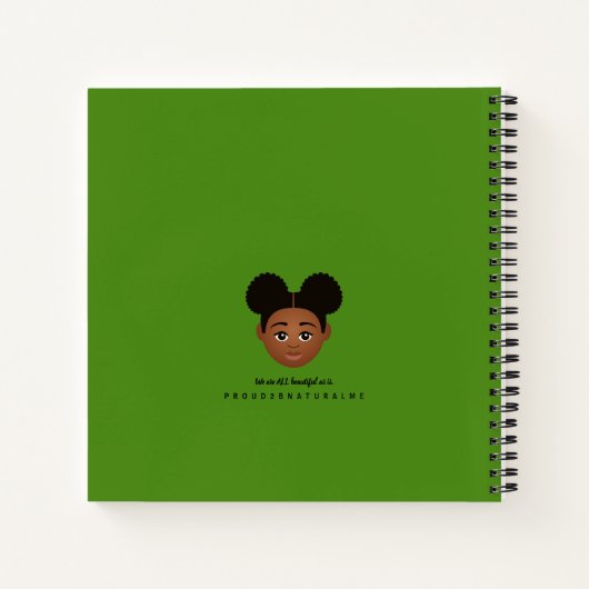 #Proud2BNaturalMe Personalized Gratitude Journals Notitieboek (Achterkant)