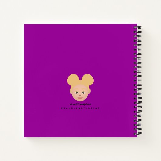 #Proud2BNaturalMe Personalized Gratitude Journals Notitieboek (Achterkant)