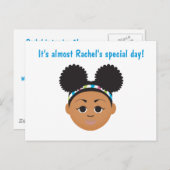 #Proud2BNaturalMe Verjaardagsuitnodiging Briefkaar Briefkaart (Voorkant / Achterkant)