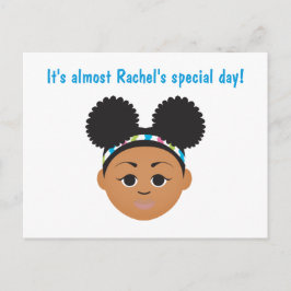 #Proud2BNaturalMe Verjaardagsuitnodiging Briefkaar Briefkaart