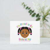 #Proud2BNaturalMe verjaardagsuitnodiging kaart (Staand voorkant)