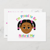 #Proud2BNaturalMe verjaardagsuitnodiging kaart (Voorkant / Achterkant)