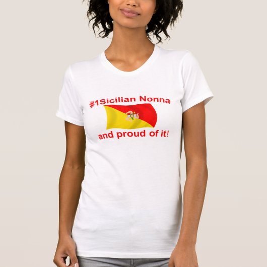 Proud #1 Siciliaanse nonna T-shirt (Voorkant)
