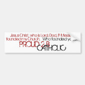 PROUD 2 B CATHOLIC - Bumpersticker - rood/zwart (Voorkant)