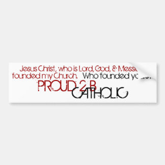 PROUD 2 B CATHOLIC - Bumpersticker - rood/zwart
