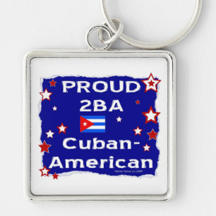 Proud 2BA Cubaans-Amerikaans Sleutelhanger