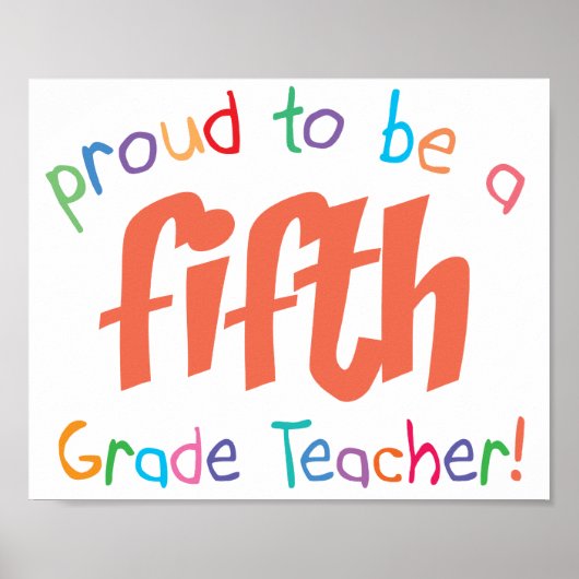 Proud 5e graad leraar poster (Voorkant)