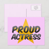 Proud Actress Briefkaart (Voorkant / Achterkant)