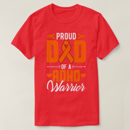 Proud ADHD-vader van ADHD Warrior ADHD-bewustzijn  T-shirt (Design voorkant)