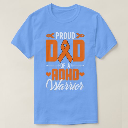 Proud ADHD-vader van ADHD Warrior ADHD-bewustzijn  T-shirt (Design voorkant)