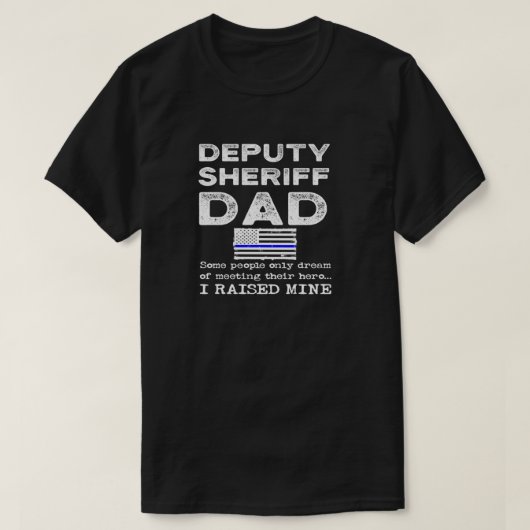 Proud adjunct-sheriff Vader Thin Blue Line Ame T-shirt (Design voorkant)