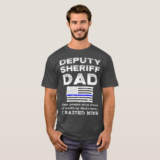 Proud adjunct-sheriff Vader Thin Blue Line T-shirt (Voorkant volledig)