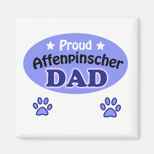 Proud Affenpinscher dad Magneet (Voorkant)