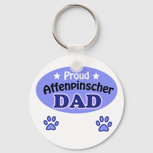 Proud Affenpinscher Dad Sleutelhanger (Voorkant)
