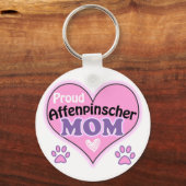 Proud Affenpinscher Mam Sleutelhanger (Voorkant)