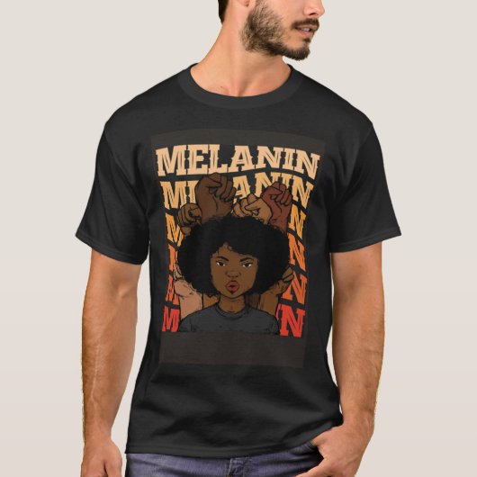 Proud Afro Black Women Queen Melanin African Ameri T-shirt (Voorkant)