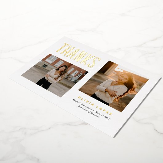 Proud Afstudeerder Afstuderen Hartelijk dank Folie Feestdagenkaart (Gedraaid)