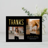 Proud Afstudeerder Afstuderen Hartelijk dank Folie Feestdagenkaart (Staand Voorkant)