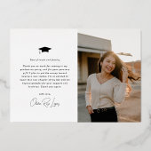 Proud Afstudeerder Afstuderen Hartelijk dank Folie Feestdagenkaart (Achterkant)