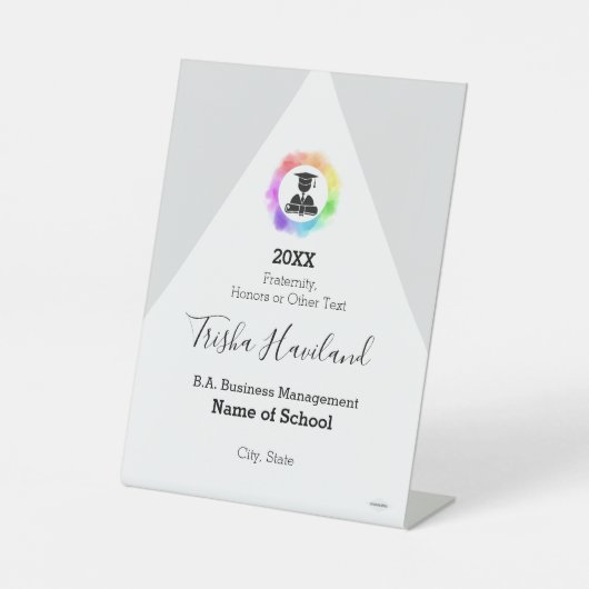 Proud Afstuderen Display HAMbWG Reclamebord Met Voetstuk (Voorkant)