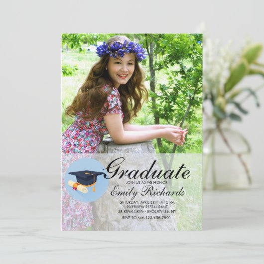 Proud Afstuderen Fotouitnodiging Kaart (Staand voorkant)