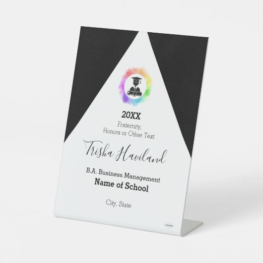 Proud Afstuderen HAMbWG Pedestal Sign Reclamebord Met Voetstuk (Voorkant)