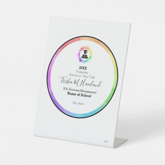 Proud Afstuderen HAMbWG Pedestal Sign Reclamebord Met Voetstuk (Voorkant)