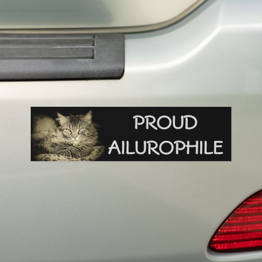Proud Ailurofiel (Kat Lover) Bumpersticker (Op auto)