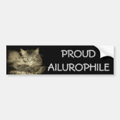 Proud Ailurofiel (Kat Lover) Bumpersticker (Voorkant)
