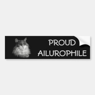 Proud Ailurophile (Cat Lover) Maine Coon Bumpersticker