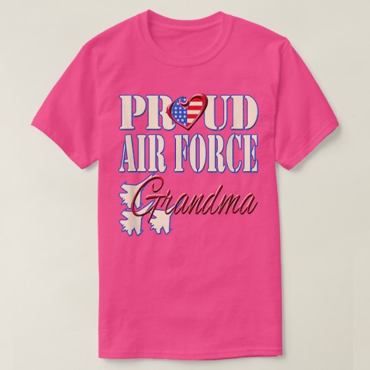 Proud Air Force Grandma US Heart T-shirt (Design voorkant)