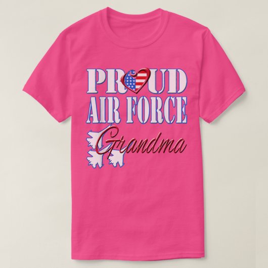 Proud Air Force Grandma US Heart T-shirt (Design voorkant)
