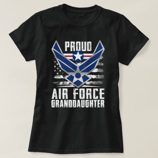 Proud Air Force kleindochter US Air Force Militar T-shirt (Design voorkant)