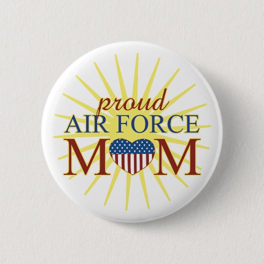 Proud Air Force Mam Ronde Button 5,7 Cm (Voorkant)