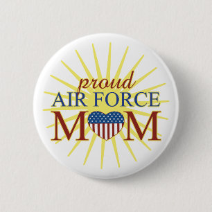 Proud Air Force Mam Ronde Button 5,7 Cm