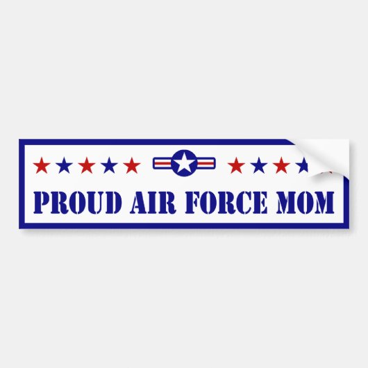 Proud Air Force Mam Stars Bumpersticker (Voorkant)