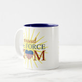 Proud Air Force Mam Tweekleurige Koffiemok (Voorkant links)