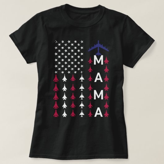 Proud Air Force mama Wife Mama Usafa mama T-shirt (Design voorkant)
