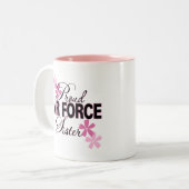 Proud Air Force Sister Tweekleurige Koffiemok (Voorkant links)