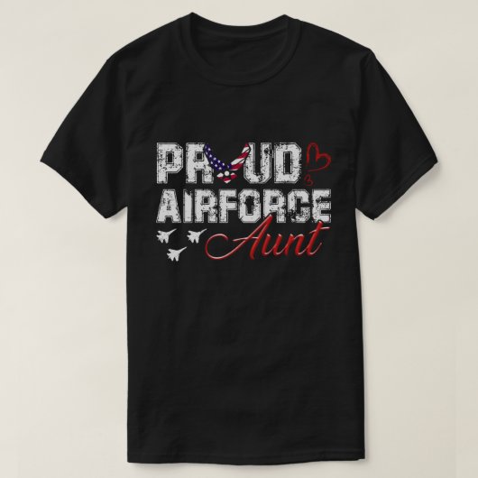 Proud Air Force Tunt VS Heart Militaire Vrouwen T-shirt (Design voorkant)