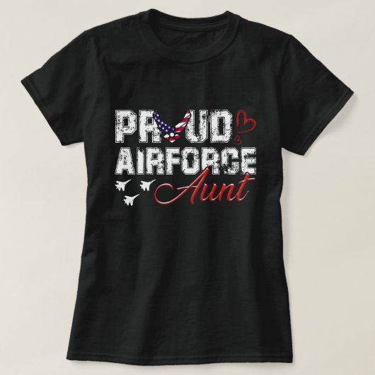 Proud Air Force Tunt VS Heart Militaire Vrouwen T-shirt (Design voorkant)