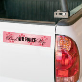 Proud Air Force Wife Peach Flowers Bumpersticker (Op Truck)