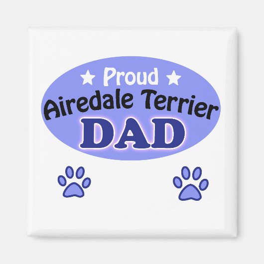 Proud Airedale Terrier dad Magneet (Voorkant)