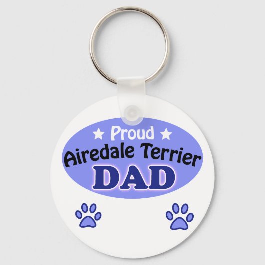 Proud Airedale Terrier Dad Sleutelhanger (Voorkant)