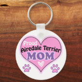 Proud Airedale Terrier Mam Sleutelhanger (Voorkant)
