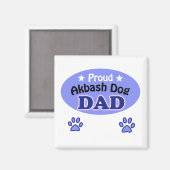 Proud Akbash Dog dad Magneet (Voorkant / Achterkant)