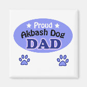 Proud Akbash Dog dad Magneet (Voorkant)