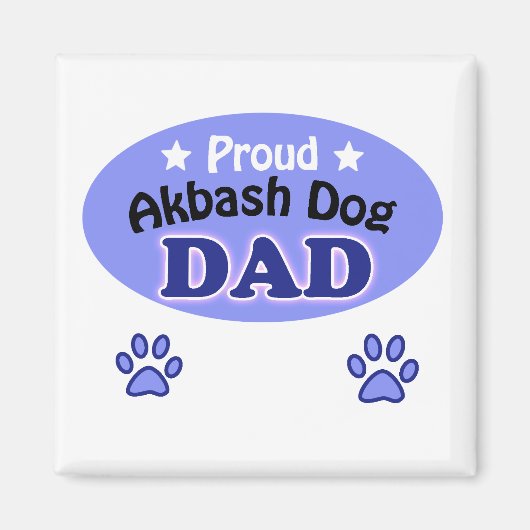 Proud Akbash Dog dad Magneet (Voorkant)